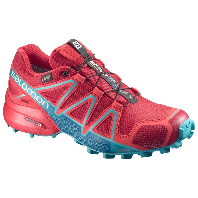 Buty Do Biegania W Terenie Damskie Salomon SPEEDCROSS 4 GTX® W - Czerwone - Polska (405-KGEOCF)